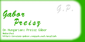 gabor preisz business card
